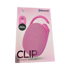Pink Wireless Clip Bluetooth Speaker- NWT